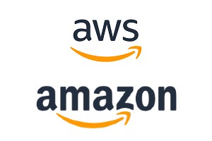 Amazon and AWS logos