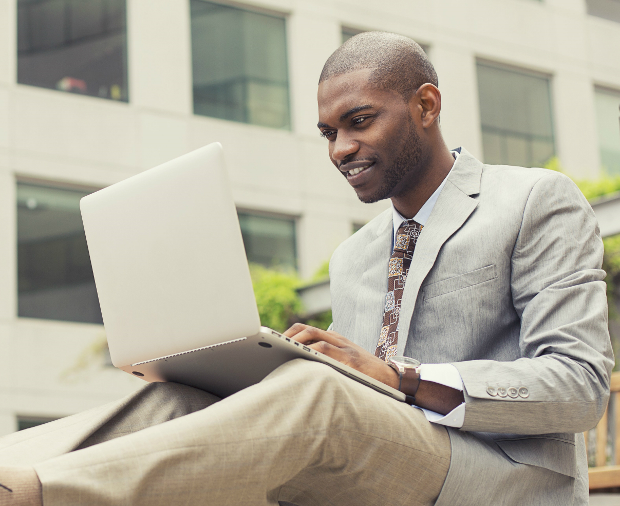 man on laptop