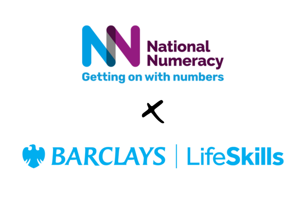 Logos for National Numeracy and Barclays LifeSkills