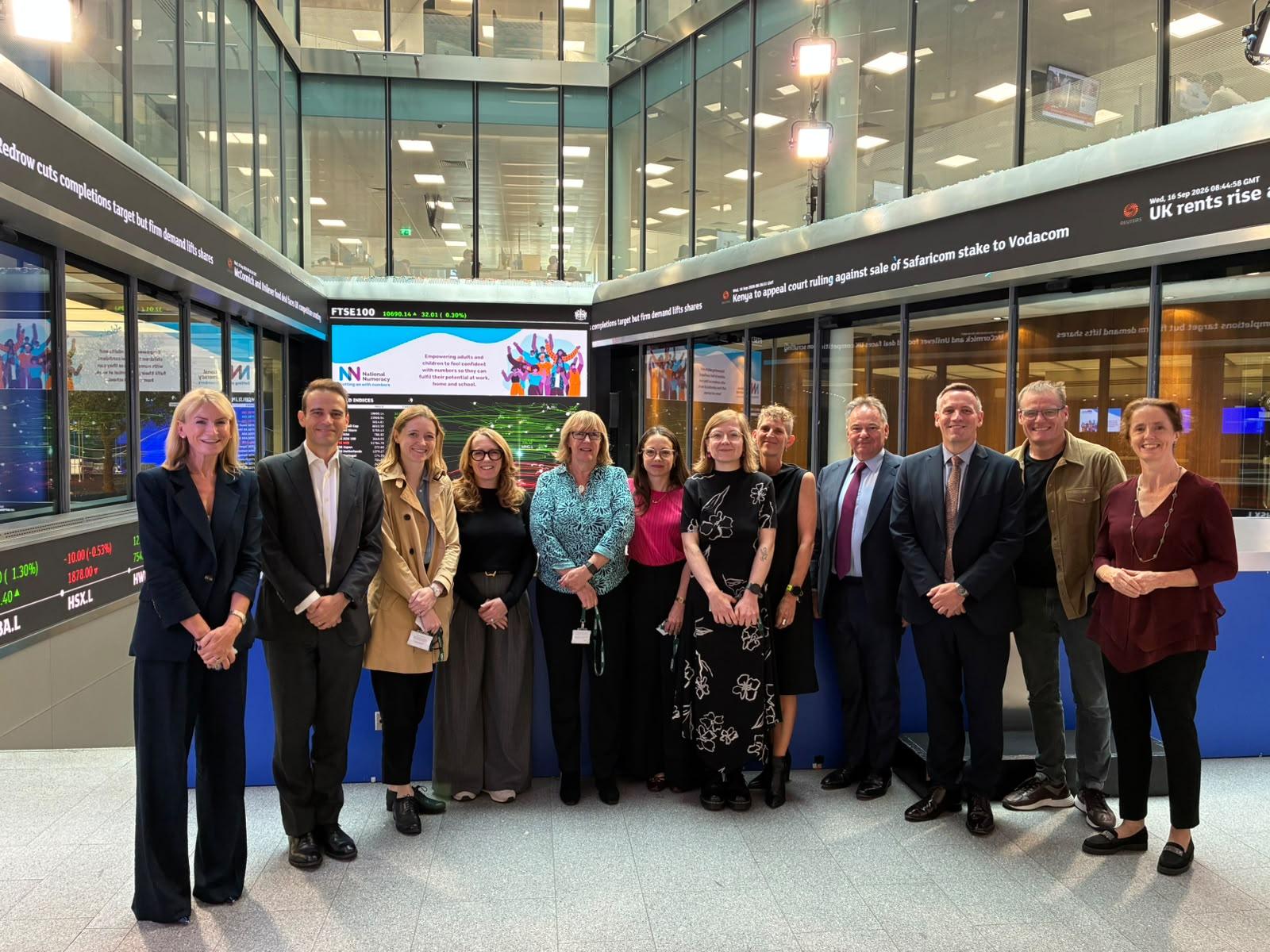National Numeracy Leadership Council members and National Numeracy staff meeting at the London Stock Exchange