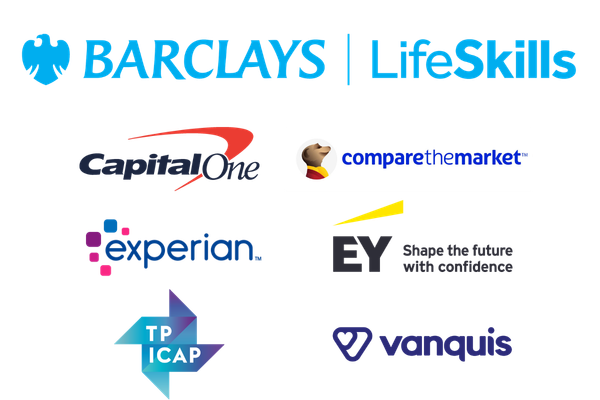 Logos for Barclays, Capital One, Compare the Market, Experian, EY, TP ICAP and Vanquis