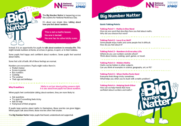 Big Number Natter guide and talking points