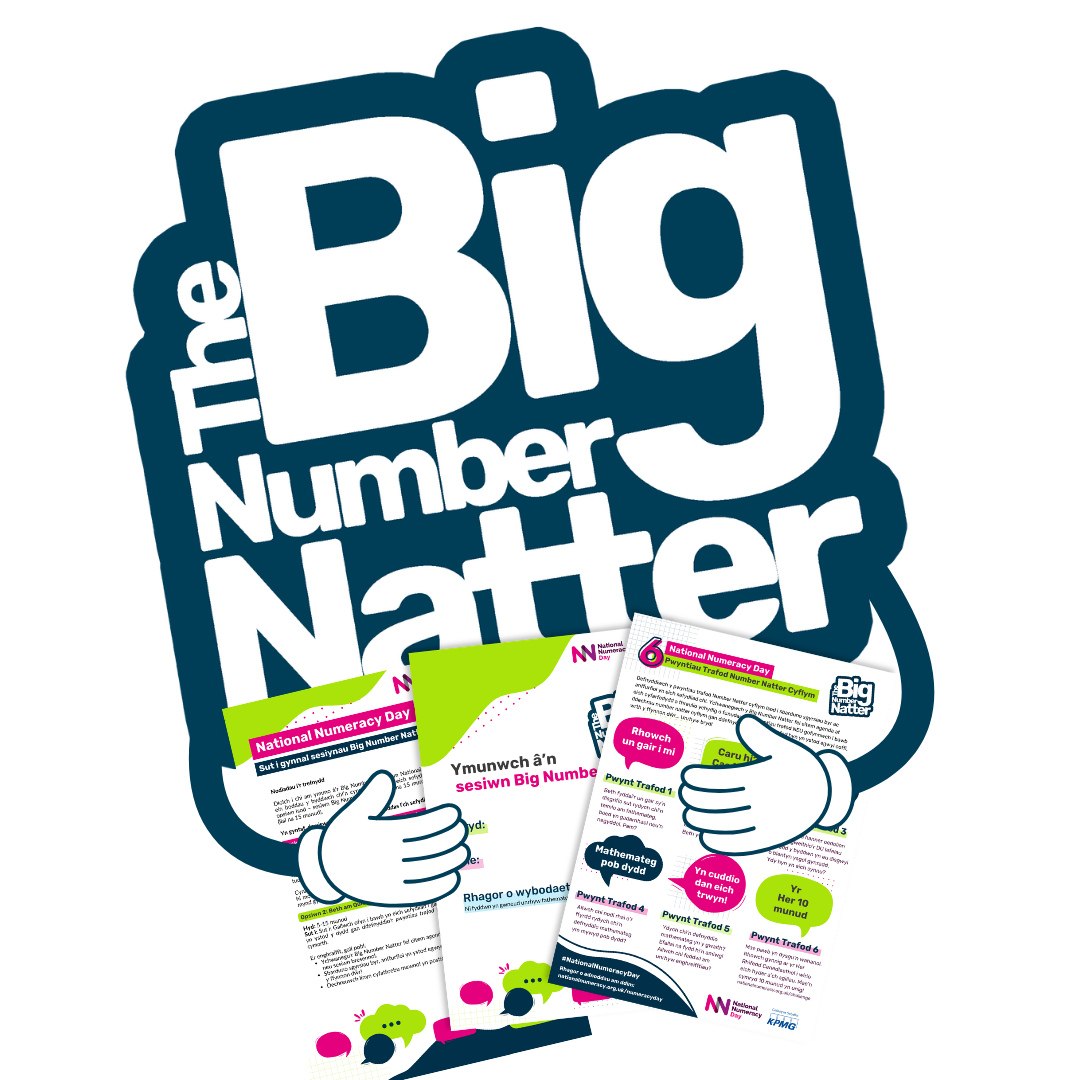 The Big Number Natter logo with Welsh resources