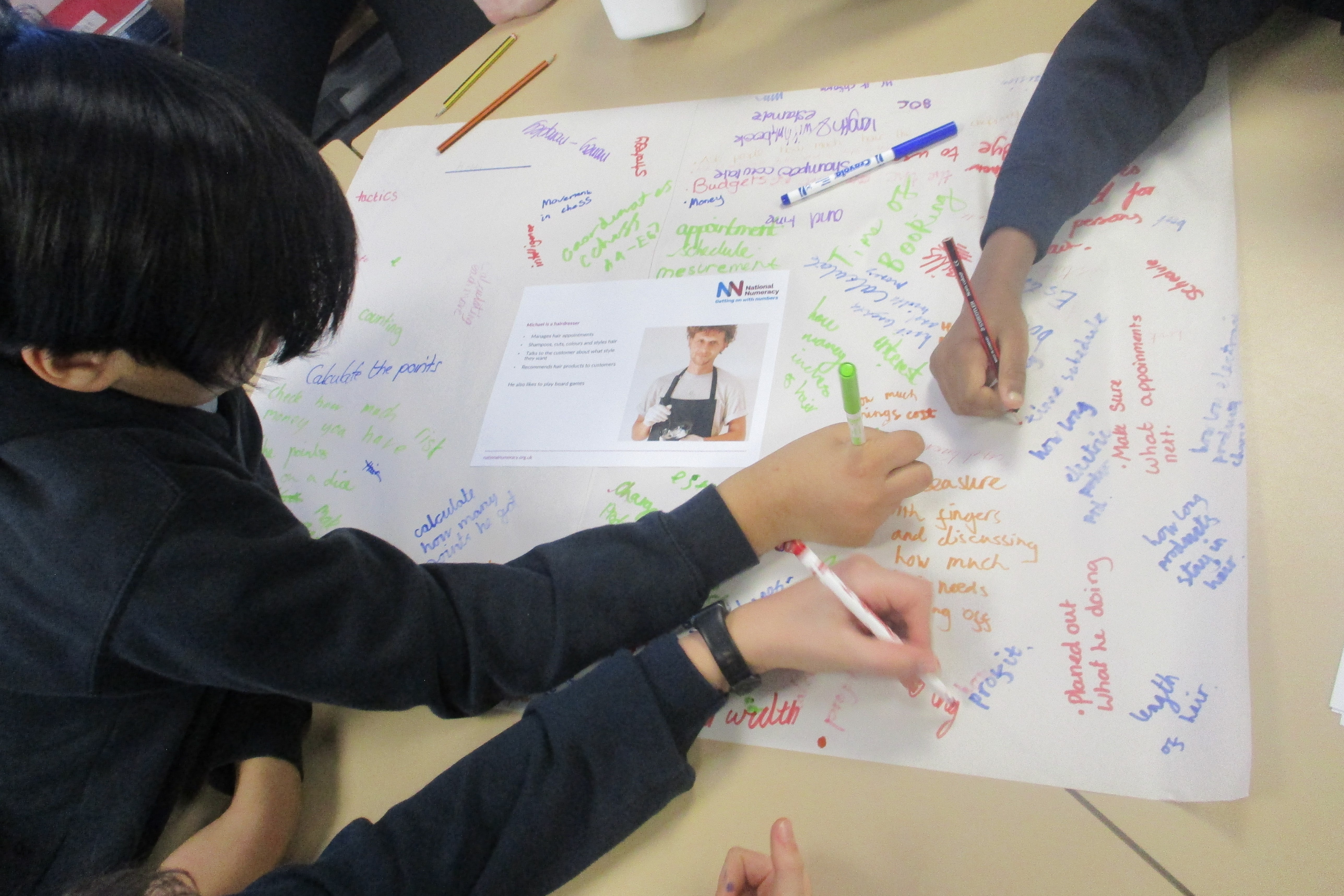 Children partaking in a classroom session