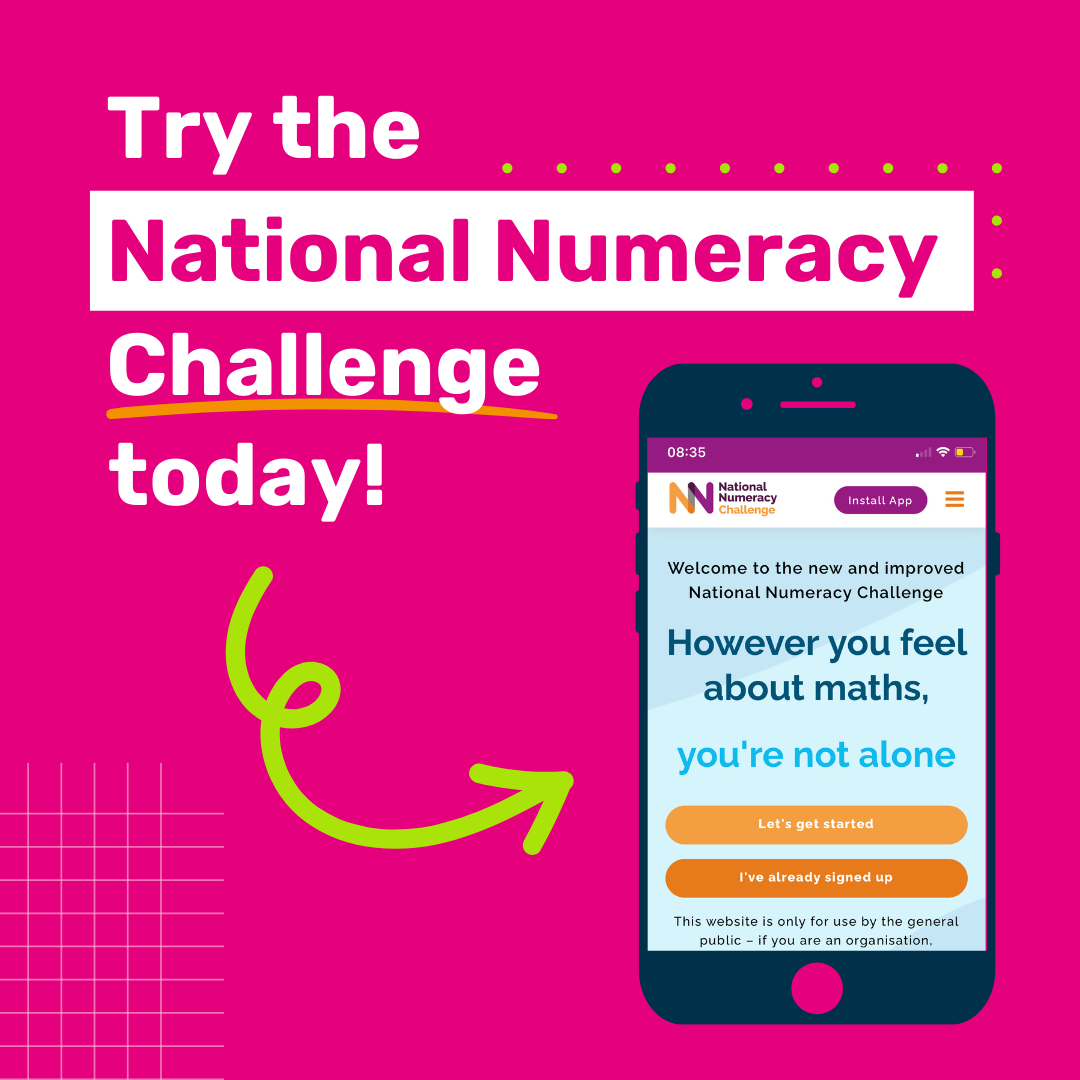 Instagram image to promote the National Numeracy Challenge