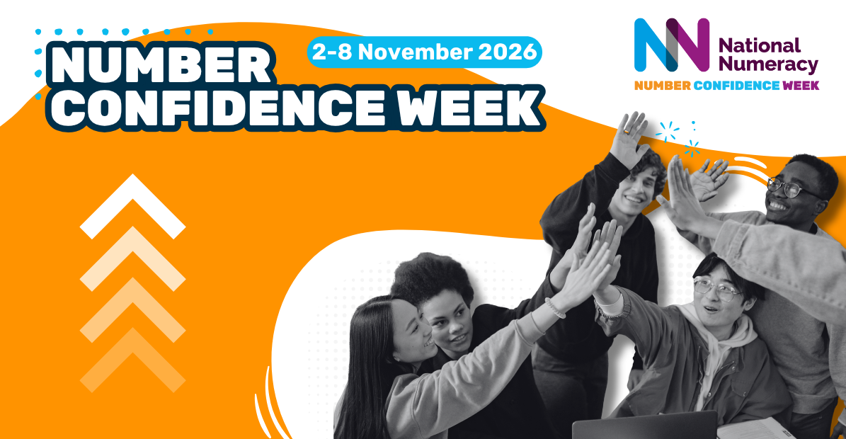 People high-fiving with text saying "Number Confidence Week" and "2-8 November 2026"