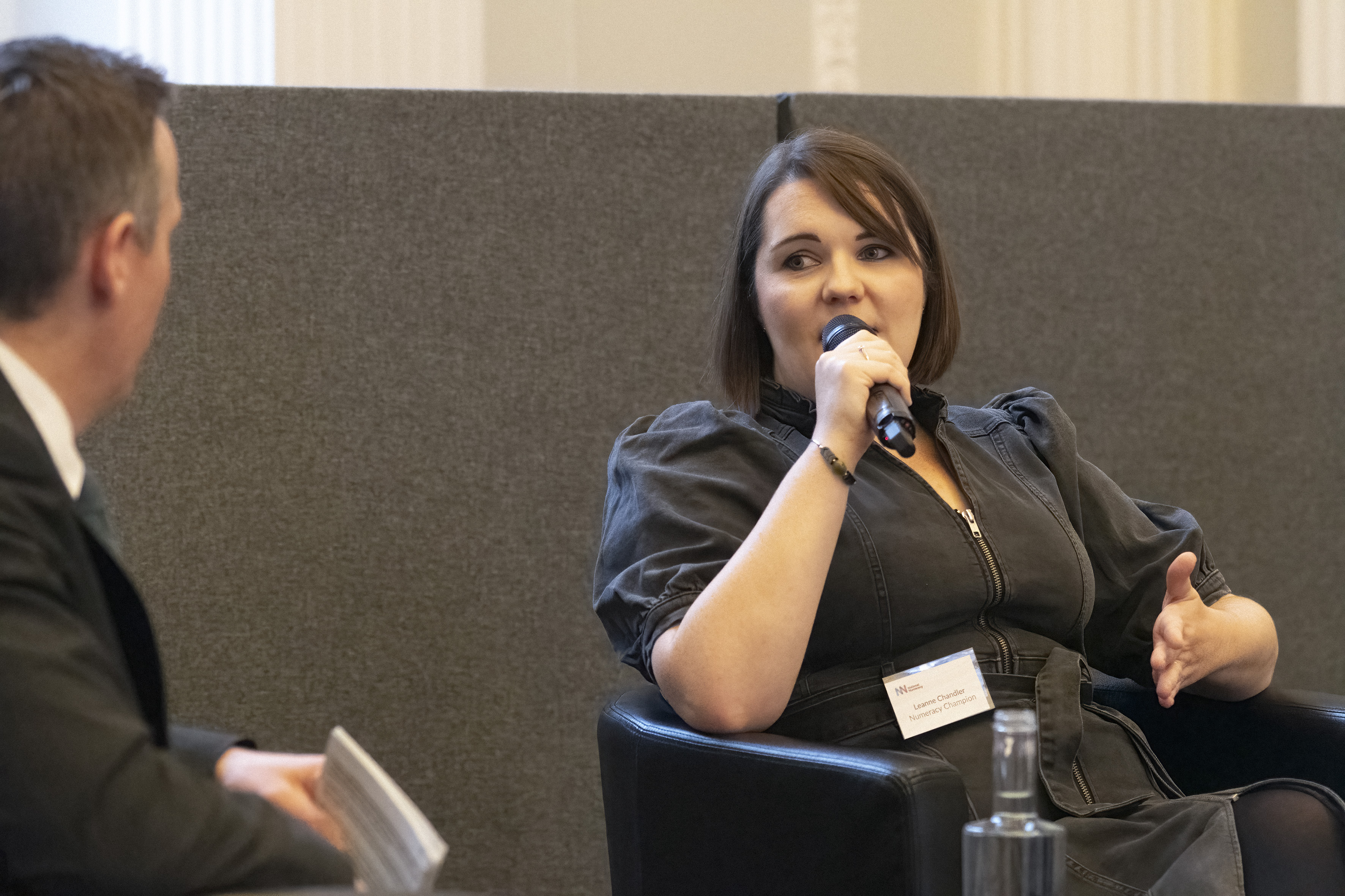 Leanne Chandler speaking at the Mansion House event