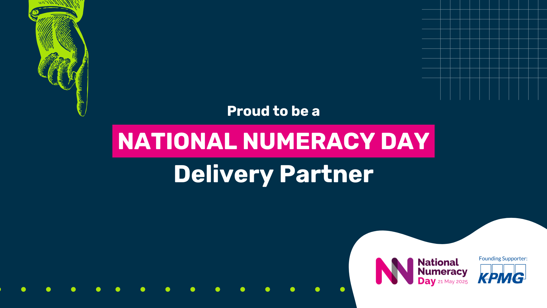 "Proud to be a National Numeracy Day Delivery Partner" graphic
