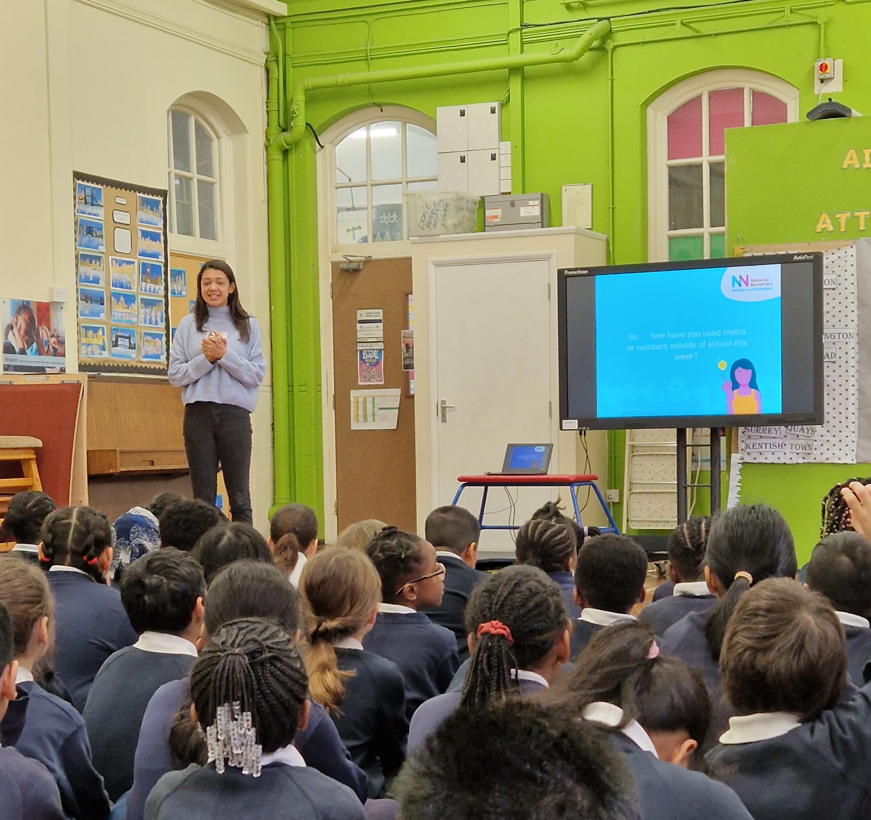 Volunteer leading a classroom session