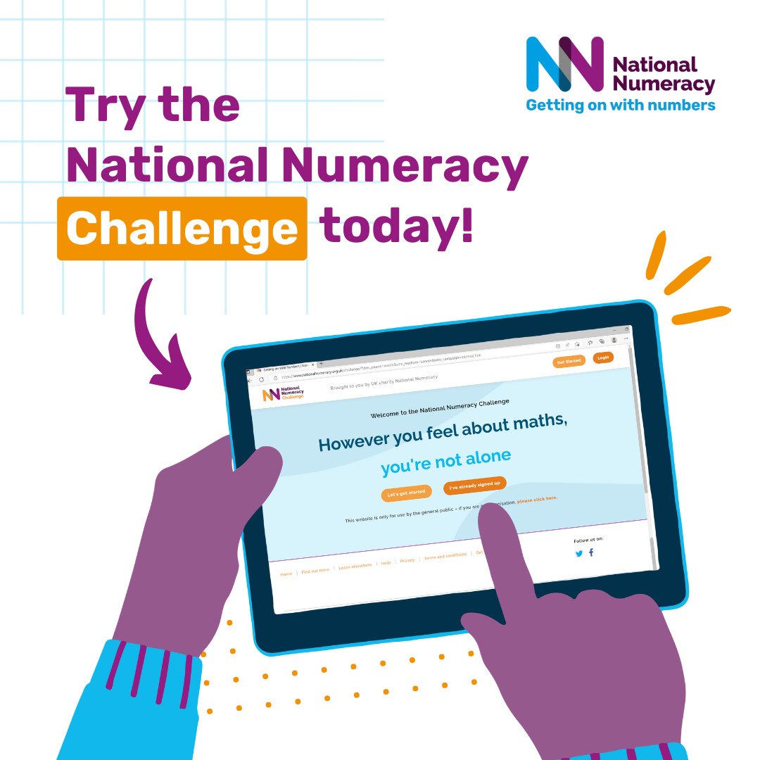 Image to promote the National Numeracy Challenge