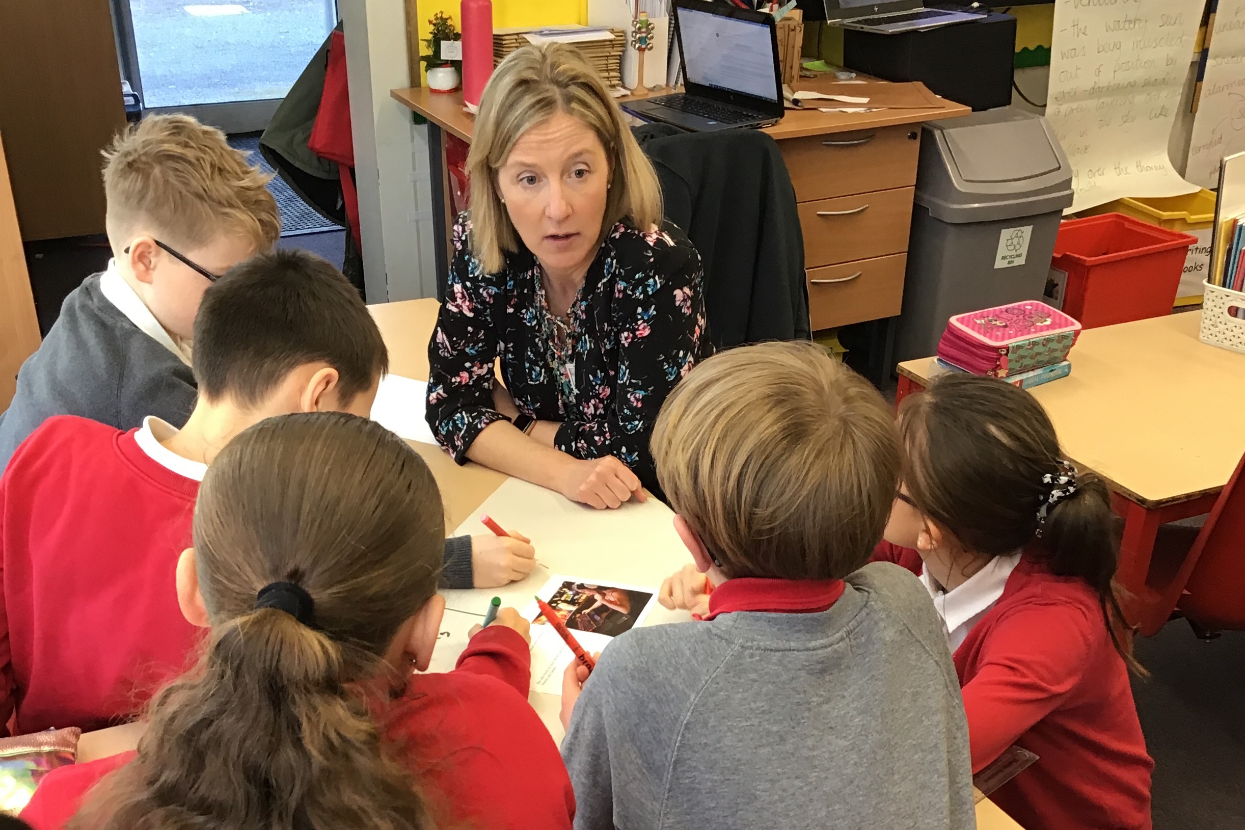 Volunteer leading a classroom session