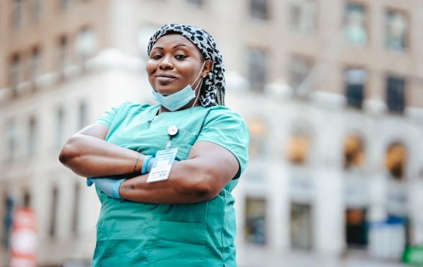 Nurse in uniform