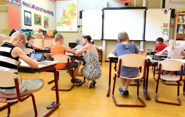 teacher in a classroom