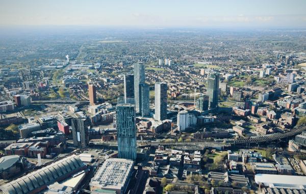 Manchester viewed from the sky