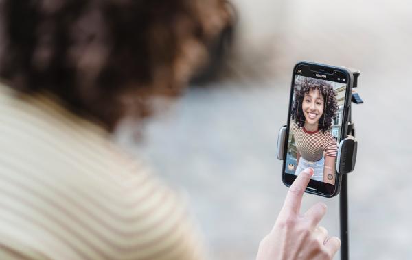 woman using mobile phone