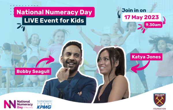 National Numeracy celebrity ambassadors Katya Jones and Bobby Seagull