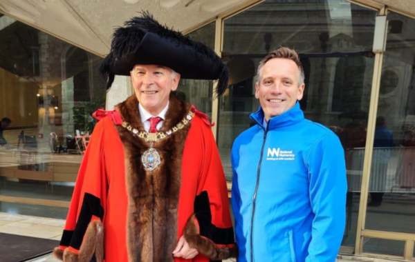 National Numeracy CEO Sam Sims with the Former Lord Mayor Nicholas Lyons