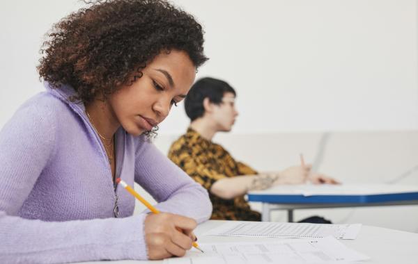 Photo of students sitting an exam