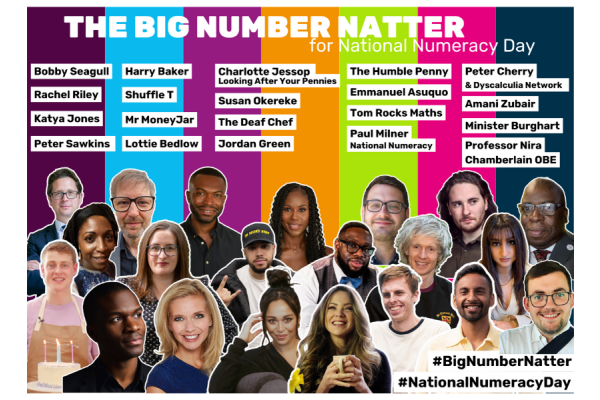 Big Number Natter celebrity lineup