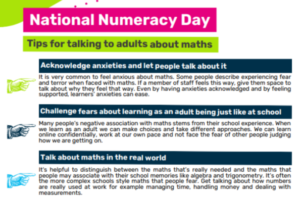 Preview of Tips for talking to adults about maths