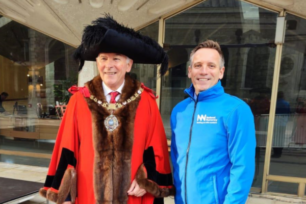 National Numeracy CEO Sam Sims with the Former Lord Mayor Nicholas Lyons