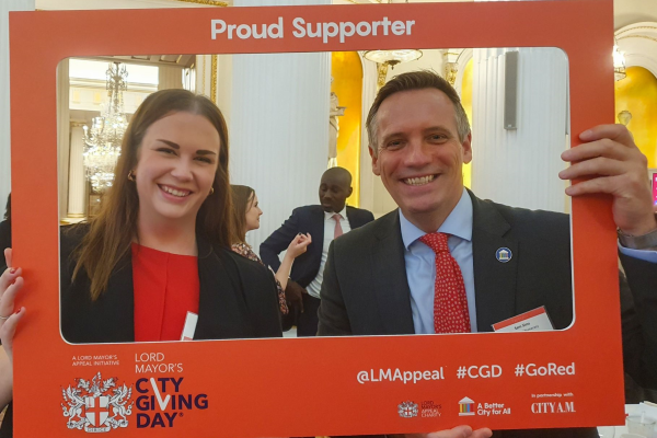 National Numeracy's Sophie and Sam at City Giving Day launch breakfast