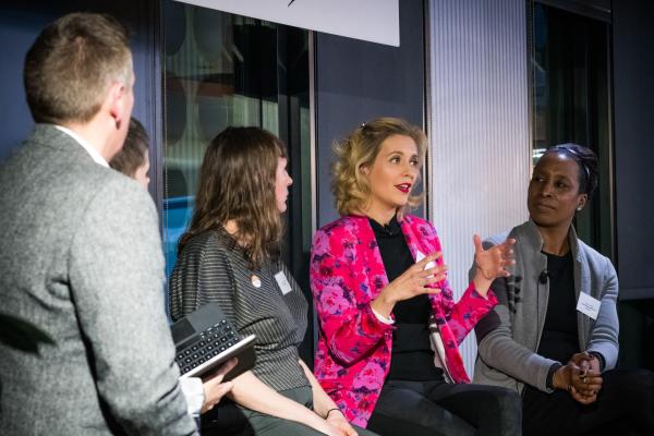 Rachel Riley speaking at the launch of the Numeracy for Gender Equality recommendations