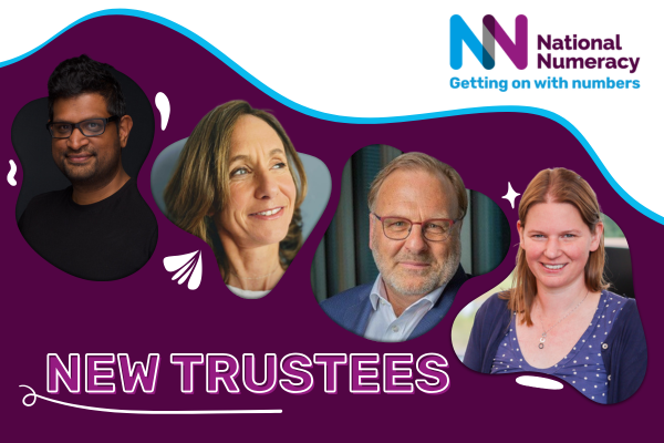 Graphic with headshots of the new trustees and text saying "NEW TRUSTEES".